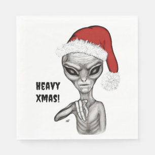 Serviette En Papier Mauvais Alien , Noël lourd !