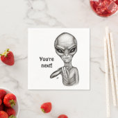 Serviette En Papier Mauvais Alien, Tu es le prochain ! (En situation)