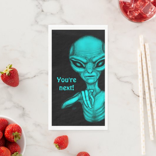 Serviette En Papier Mauvais Alien, Tu es le prochain ! (En situation)