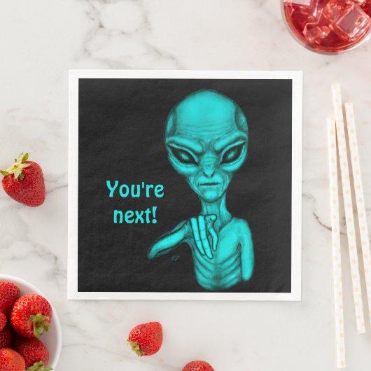Serviette En Papier Mauvais Alien, Tu es le prochain ! (En situation)