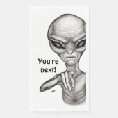 Serviette En Papier Mauvais Alien, Tu es le prochain ! (Devant)