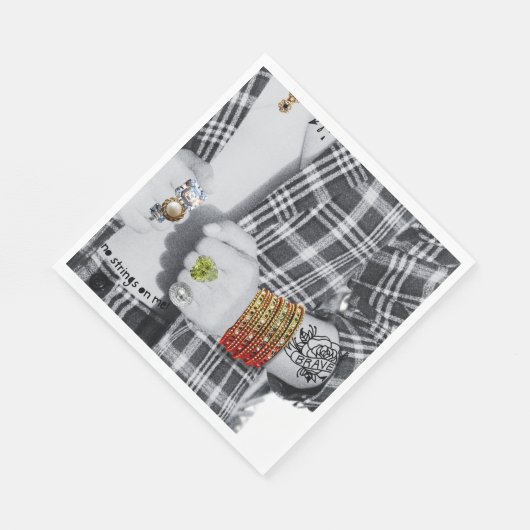 Serviette En Papier Mauvais et Boo-Jee Mariée (Coin)
