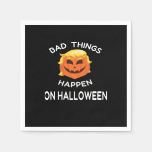 Serviette En Papier Mauvais Halloween Drôle Trumpkin Pour Votre Frien