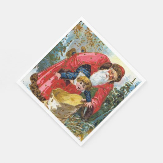 Serviette En Papier Mauvais Noël Père Noël (Coin)