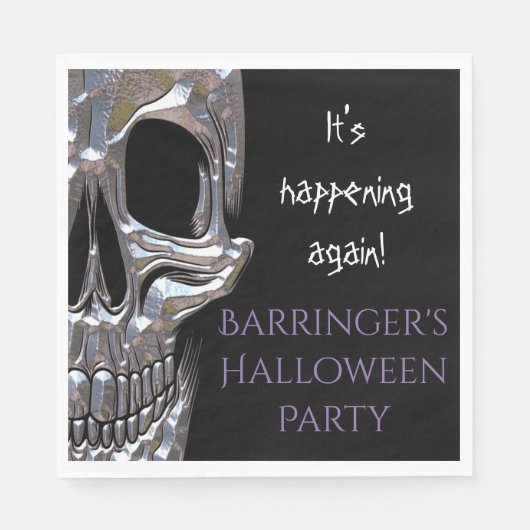 Serviette En Papier Mauvais pour le crâne os partie Napkin (Devant)