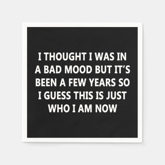 Serviette En Papier Mauvaise humeur (Devant)