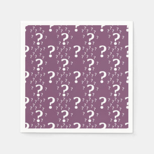 Serviette En Papier Mauve de puzzle d'énigme de point d'interrogation