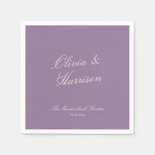 Serviette En Papier Mauve Garden Wedding Napkins (Devant)