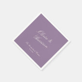 Serviette En Papier Mauve Garden Wedding Napkins (Coin)