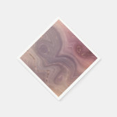 Serviette En Papier Mauve Strata | Dusty Rose et Rose Gold Agate (Coin)