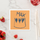 Serviette En Papier Max & Crown Sketch (En situation)