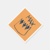 Serviette En Papier Max & Crown Sketch (Coin)
