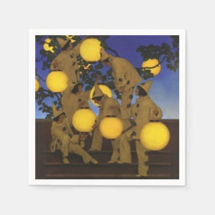 Serviette En Papier Maxfield Parrish Les Porteuses de Lanternes 1908 V