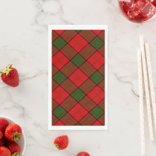 Serviette En Papier Maxwell tartan rouge vert plaid