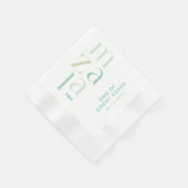 Serviette En Papier Mazal Tov Félicitations Moderne Vert Hébreu (Coin)