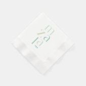 Serviette En Papier Mazel Tov Green Hébreu Félicitations (Coin)