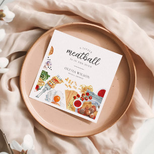 Serviette En Papier Meatball Baby shower italien