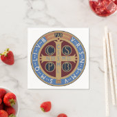 Serviette En Papier Médaille Saint Benoît (En situation)