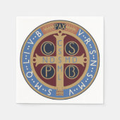 Serviette En Papier Médaille Saint Benoît (Devant)