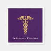 Serviette En Papier Médecin Caduceus (Devant)