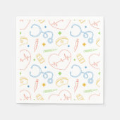 Serviette En Papier Médecin Infirmière Médicale Santé Urgence (Devant)