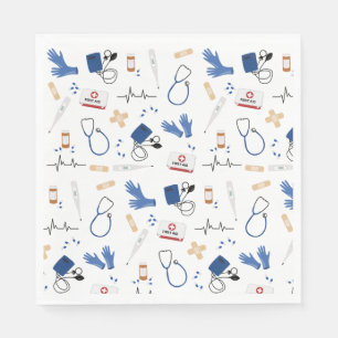 Serviette En Papier Médecin Médicale moderne Motif infirmière