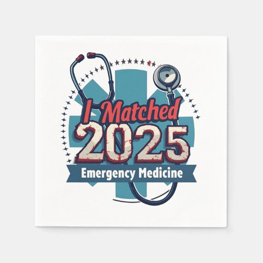 Serviette En Papier Médecine d'urgence 2025 (Devant)