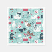 Serviette En Papier Médecine vétérinaire, chiens et chats amis (Devant)