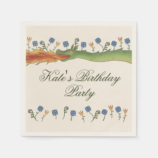 Serviette En Papier Medieval Ren Faire dragon (Devant)