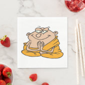 Serviette En Papier Méditation de moine de dessin (En situation)