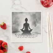 Serviette En Papier Méditation Yoga Instructeur Lotus Pose Peinture à  (En situation)