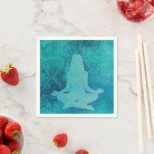 Serviette En Papier Méditation Zen Yoga Lotus Chakra Heart (En situation)