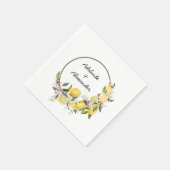Serviette En Papier Mediterranean Lemon Citrus Wedding Collection (Coin)