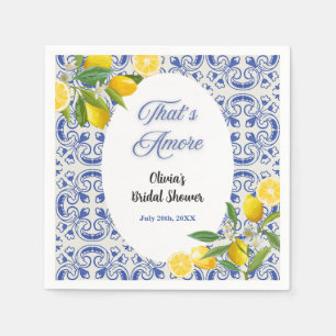 Serviette En Papier Mediterranean Lemon That's Amore Enterrement de Vi