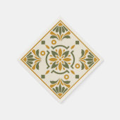 Serviette En Papier Mediterranean Olive Tile (Coin)