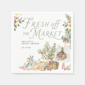 Serviette En Papier Méditerranéenne Fraîche du Marché Baby Shower (Devant)