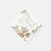 Serviette En Papier Méditerranéenne Fraîche du Marché Baby Shower (Coin)