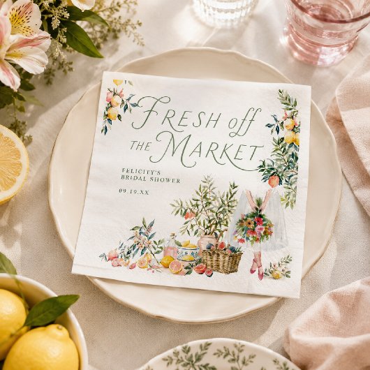 Serviette En Papier Méditerranéenne Fraîche du Marché Baby Shower
