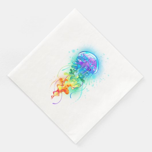 Serviette En Papier Méduse arc-en-ciel (Coin)