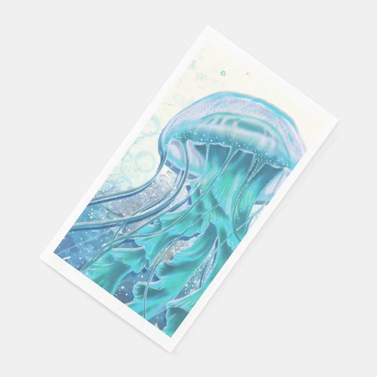 Serviette En Papier Méduse | Captivant Papier Grace Serviette Invité (Coin)