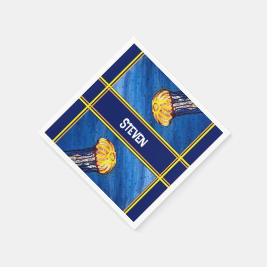 Serviette En Papier Méduse personnalisée (Coin)