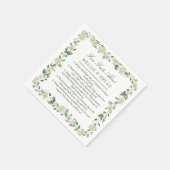 Serviette En Papier Megan Elegant Mariage Réception Fun Facts Cocktail (Coin)