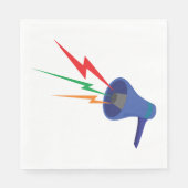 Serviette En Papier Mégaphone Sound Waves Papier serviettes (Devant)