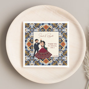 Serviette En Papier Mehndi et sangeet mariage indien personnalisé