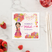 Serviette En Papier Mehndi parapluies de mariées indiennes mignonnes (En situation)