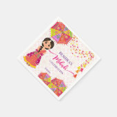 Serviette En Papier Mehndi parapluies de mariées indiennes mignonnes (Coin)