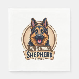 Serviette En Papier Meilleur Ami Forever Mon Shepherd Allemand Vintage