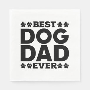Serviette En Papier Meilleur Chien Papa Jamais - Amoureux des chiens &