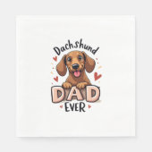 Serviette En Papier Meilleur Dachshund Papa Jamais T Chemise (Devant)