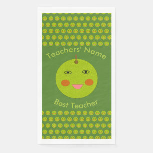 Serviette En Papier Meilleur enseignant Happy Apple papier personnalis